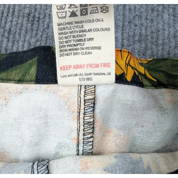 Lucy & Yak Overalls Womens12 Long Sunflower Organic Cotton Boho Kidcore Garden - Picture 8 of 11